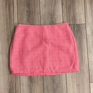 SHEIN Pink Tweed Mini Skirt
